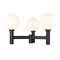 Z-Lite Laurent Outdoor Post Mount Fixture, 3-Light, 39 In.W x 22.5 In.H, Black/Opal 597BP3-BK - alternate 1